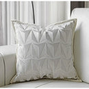 Silver geometric embroidery pillow cover living room luxe cushion