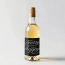 Silver Gold Christmas Mini Wine Label