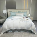 Silver gray 1200tc embroidery egyptian cotton bedding set bedroom