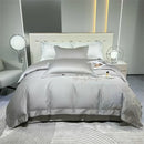 Silver gray 1200tc embroidery egyptian cotton bedding set bedroom