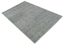 Silver, Gray and Charcoal Contemporary Hand knotted 6.6x10 wool Area Rug