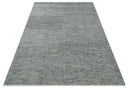 Silver, Gray and Charcoal Contemporary Hand knotted 6.6x10 wool Area Rug