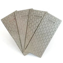 Silver hexagonal diamond knife sharpener set kitchen whetstone bars