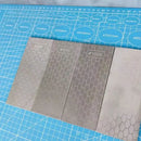 Silver hexagonal diamond knife sharpener set kitchen whetstone bars