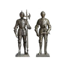 Silver iron armored soldier knight figurine set living room decor
