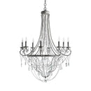 Silver iron art crystal pendant light for dining room