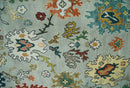 Silver, Ivory and Beige vibrant Colorful Hand knotted Multi Size Traditional Oushak wool Rug
