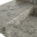 Silver Latte Travertine Rectangular Wall Mount Sink with Backsplash - 20"x48"x8" - Honed / Split-Face