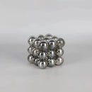 Silver magnetic crystal glass ball stack blocks living room decor