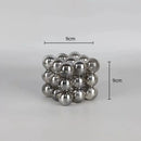 Silver magnetic crystal glass ball stack blocks living room decor
