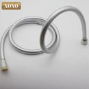 Silver pvc flexible shower hose bathroom metallic spiral connector