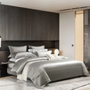 Silver satin egyptian cotton bedding set bedroom luxury 1000tc