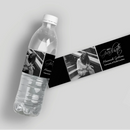 Silver Script Graduation Water Bottle Labels