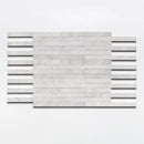 Silver Shadow Fine Textured Plank Marble Tiles 1 9/16x18