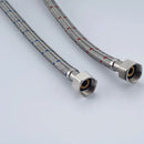 Silver stainless steel faucet plumbing hose for kitchen and bath