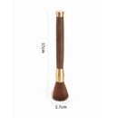 Silver textured espresso brush with wooden handle for kitchen cleaning