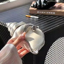Silver white ceramic conch ashtray living room windproof shell decor