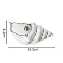 Silver white ceramic conch ashtray living room windproof shell decor