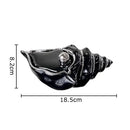 Silver white ceramic conch ashtray living room windproof shell decor