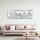 Geometric Mountains (3 Piece) - Metal Wall Art