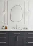 Asymmetrical Silver Brass Wall Mirrors