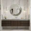 Gold Round Wall Mirror - Handmade Brass Bathroom Mirror