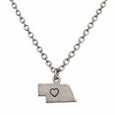 Nebraska Heart Necklace | Multiple Colors | Lux by Leslie