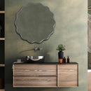 Black Round Wavy Mirrors - Brass Squiggly Mirror
