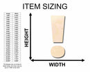Unfinished Wood Block Symbol Exlamation Point - Craft - up to 46" DIY