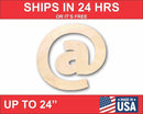 Unfinished Wood Block Symbol At - Craft - up to 46" DIY