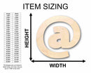 Unfinished Wood Block Symbol At - Craft - up to 46" DIY