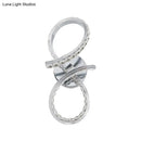 Simple led chrome infinity wall sconce with cut crystal deco bedroom