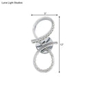 Simple led chrome infinity wall sconce with cut crystal deco bedroom