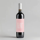 Simple Pink Birthday Wine Label