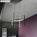 Simple style black metal led island light – kitchen dining room