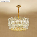 Simple style gold & amber crystal chandelier bedroom light type