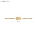 Simple style gold metallic led vanity sconce bedroom wall mounted light