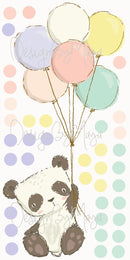 Baby animals inside Hot Air Balloons - Fabric Nursery Wall Art Decals