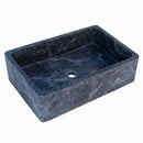 Sirius Black Marble Rectangular Farmhouse Sink - 24"x16"x6" - Honed