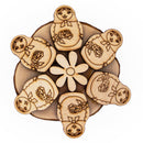 Wooden Matryoshka Coaster for Drinks, Table Coaster