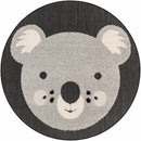 Kids Koala Animal Print Nursery Outdoor Area Rug - Clearance