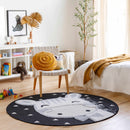 Kids Giraffe Bowtie Animal Print Nursery Outdoor Area Rug - Clearance