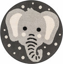 Kids Elephant Animal Print Nursery Outdoor Area Rug - Clearance