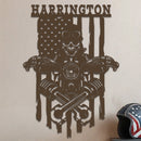Skeleton On a Motorcycle Sign w Name