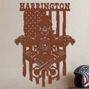 Skeleton On a Motorcycle Sign w Name