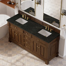 James Martin Brookfield 72" Double Bathroom Vanity, Honey Oak