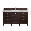 James Martin Brittany 60" Single Bathroom Vanity, Burnished Mahogany