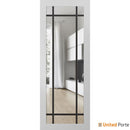 Lucia 2266 White Silk Barn Door Slab with Clear Glass