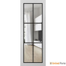 Lucia 2366 White Silk Barn Door Slab with Clear Glass