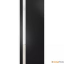 Planum 0040 Matte Black Barn Door Slab with White Glass